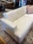 Wood Lee Industries 8 Foot Two Cushion Sofa With Oak Base in White Woven Fabric For Sale - Image 7 of 12