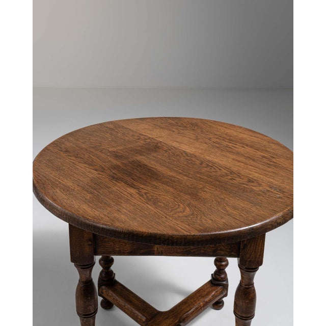 Traditional 1970s French Chestnut Brown Neo-Renaissance Oak Table in Original Patina For Sale - Image 3 of 15