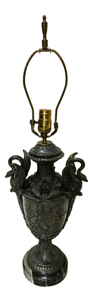 1920s Vintage Classical Inspired Urn Lamp