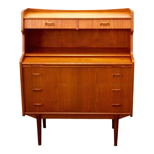 Danish Teak Secretary Desk For Sale