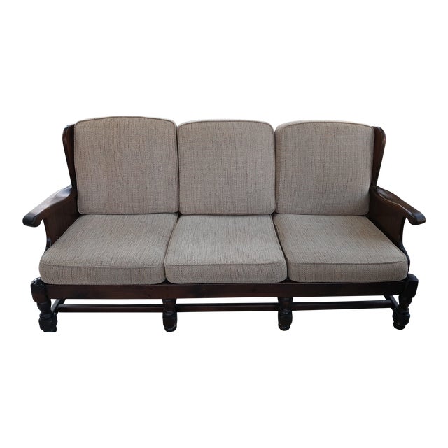 1970s Vintage Ethan Allen Old Tavern Pine Sofa Chairish