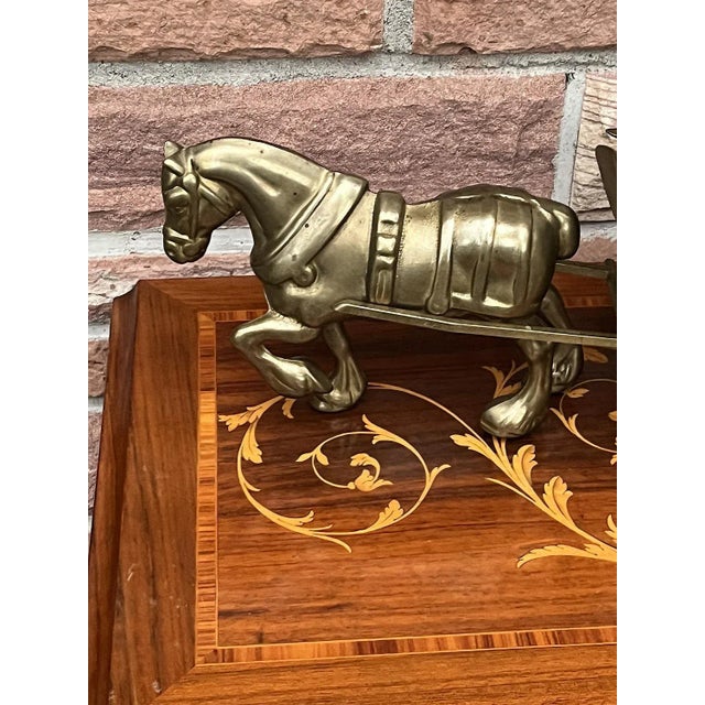 Decorative Brass Horse-Drawn Carriage, 1920s For Sale - Image 4 of 10