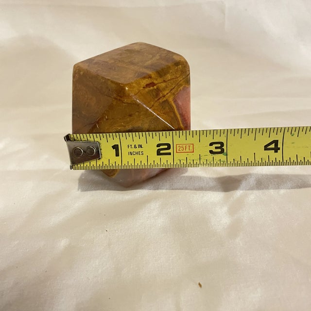 Orange Polished Orange Agate Paper Weight For Sale - Image 8 of 10