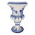 Vintage MCM Petite Dutch Delft Blue & White Floral Urn Vase For Sale