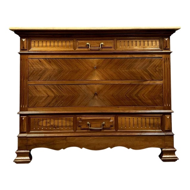 Napoleon III Chest of Drawers in Walnut, 1850 For Sale
