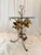 Hollywood Regency Hollywood Regency Gilded Metal and Glass Flower Base Side Table by Hans Kogl For Sale - Image 3 of 14