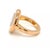 Contemporary Chopard Happy Diamond 18k Rose Gold Round Floating Diamond Ring, Size 6 For Sale - Image 3 of 8
