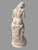 Antique Victorian 11" Art Nouveau Figural Parian Statue of a Maiden & Dove For Sale - Image 4 of 8