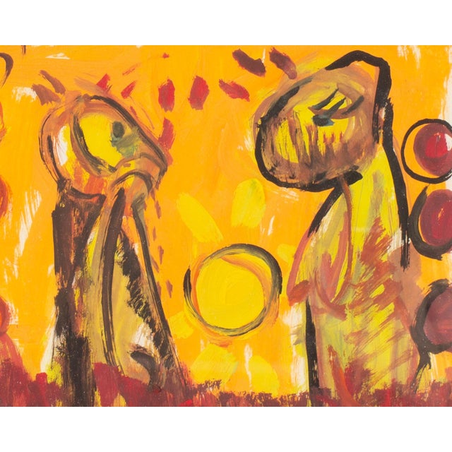 1959 Abstract Painting on Paper by Harry Hilson For Sale In Indianapolis - Image 6 of 8