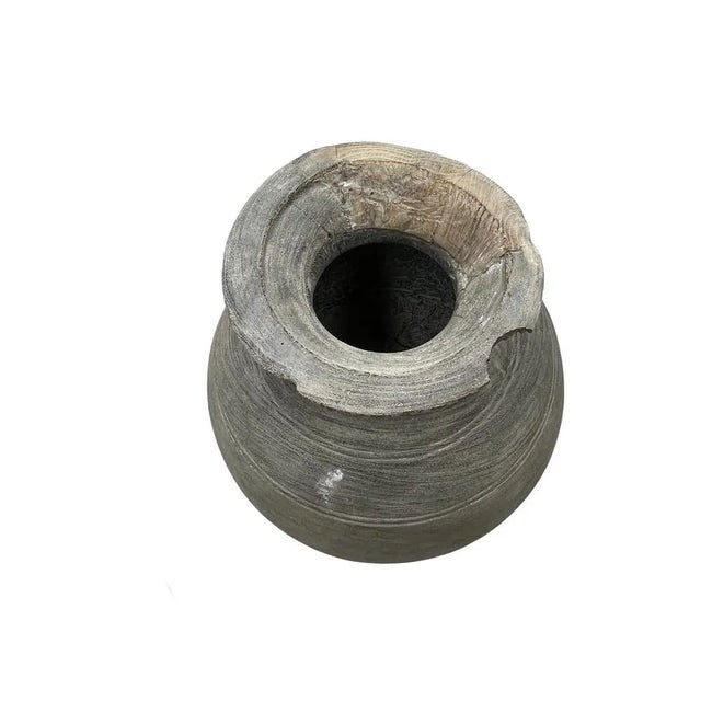 1970s Vintage Round Wooden Vessel For Sale - Image 5 of 6