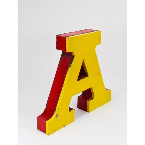 Large Circus Advertising Letter A, 1960s For Sale - Image 10 of 18