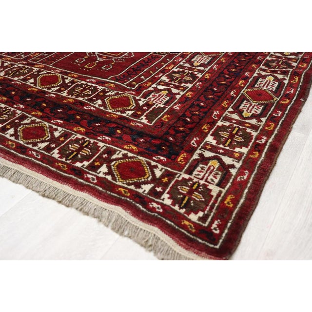 Antique Hand Knotted Islamic Turkmen Prayer Rug, 1920s For Sale - Image 17 of 18