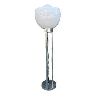 Space Age Floor Lamp in Murano Glass and Steel, 1960s For Sale