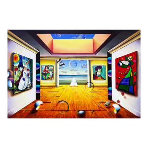 Grand Collection, Huge Original Painting on Canvas, Hand Signed, Picasso Miro