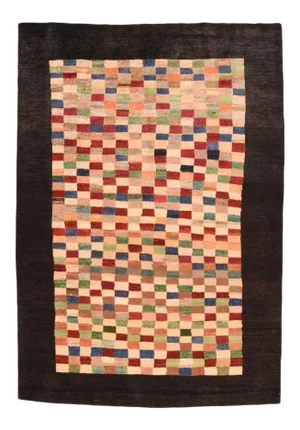 1970s Vintage Persian Tribal Gabbeh Rug-6′6″ × 9′5″