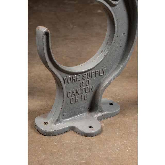 Antique Industrial Cast Iron Pipe Rack Set by Yohe Supply Co. For Sale In Chicago - Image 6 of 9