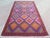 Mid 20th Century Amethyst Color Turkish Handmade Boho Area Jejim Kilim Rug For Sale - Image 11 of 11