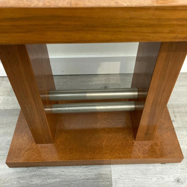 Wood French Antique Art Deco Side Tables, 1930s, Set of 2 For Sale - Image 7 of 11