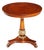 Italian Handcrafted Inlaid Wood Round Accent Table with Gilt Pedestal Base For Sale
