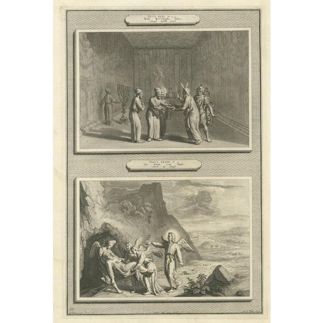 Pieter Mortier, Moses Charges Joshua and the Death of Moses, 1700, Engraving For Sale - Image 12 of 12