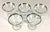 Fostoria glass company-(late 19th century to the 1980s)-“ wedding ring” crystal champagne, glasses with platinum rims and...