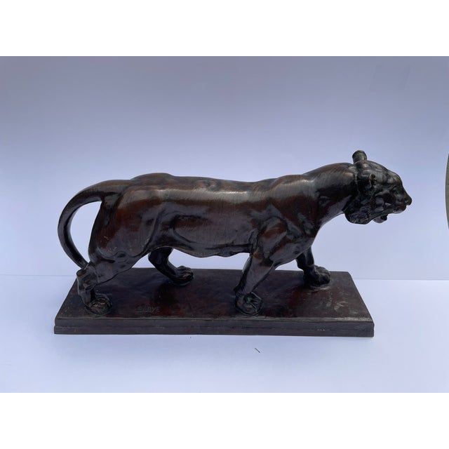 Late 19th Century “Walking Tiger” French Bronze Sculpture by Antoine‑Louis Barye – Signed Barre For Sale - Image 10 of 11