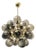21st Century Ventiquattro Natural Brass Smoky Bubbles Murano Sputnik Chandelier by Fabio LTD For Sale