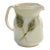 Vintage 1994 Handcrafted Ceramic Pitcher With Sculptural Leaf Motif For Sale