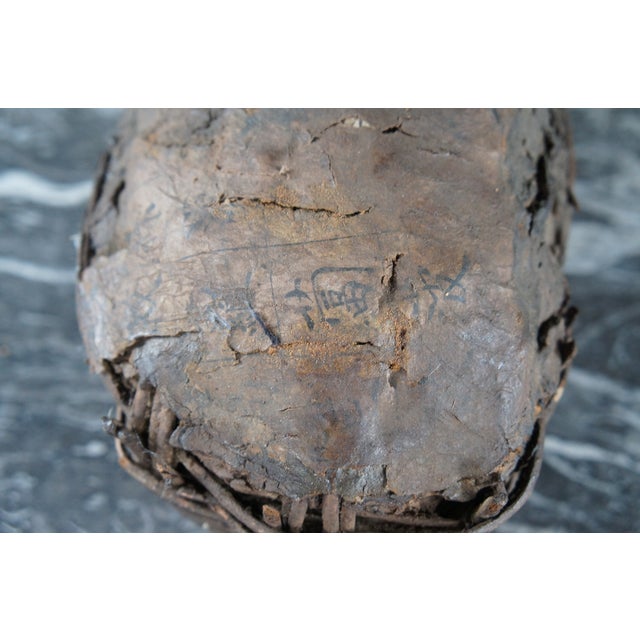 Early 20th Century Antique Chinese Woven Willow Oil Container For Sale - Image 4 of 10