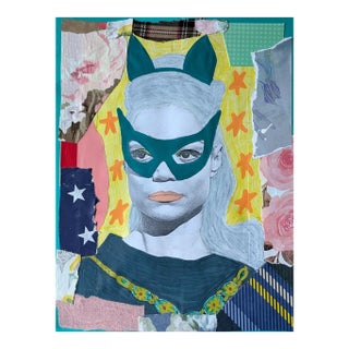 Eartha Kitt Contemporary Mixed Media Collage For Sale
