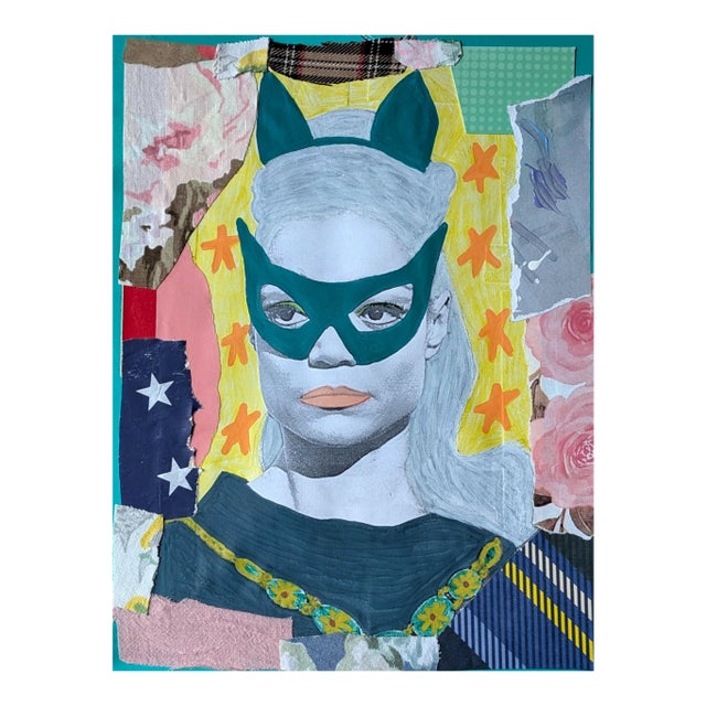 Eartha Kitt Contemporary Mixed Media Collage For Sale