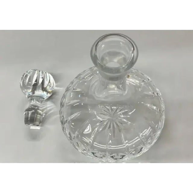 Mid-Century Modern Vintage Portuguese Crystal Decanter, Signed For Sale - Image 3 of 6