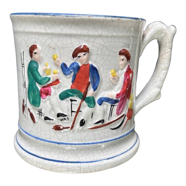 Staffordshire Mystery Mug With Frog, 19th Century For Sale