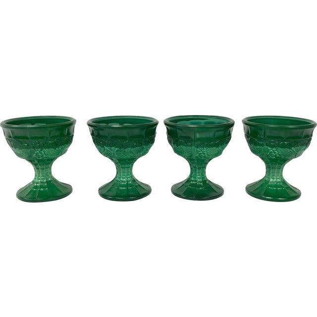 Ice Cream Goblets from J. Sklárny, 1980s, Set of 4 For Sale