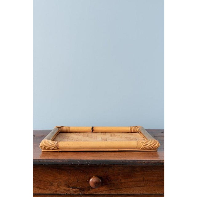 Bamboo and Brass Tray from Vivai Del Sud, 1970s For Sale - Image 4 of 10