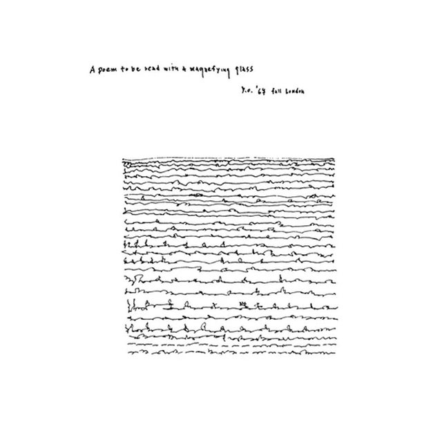 Contemporary Yoko Ono a Poem to Be Read With a Magnifying Glass Offical Exhibition Poster For Sale - Image 3 of 3