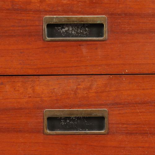 Vintage Teak Cabinet with Brass Handles, 1960s For Sale - Image 6 of 11