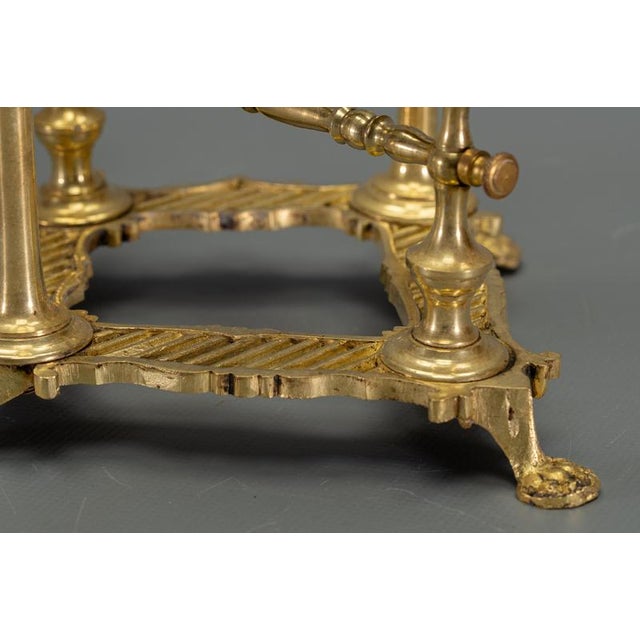 French Art Deco Brass and Bronze Mechanical Wine Pourer Stand, 1930s For Sale - Image 10 of 18