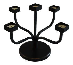 Industrial Tige Bronze 5-Arm Candle Holder