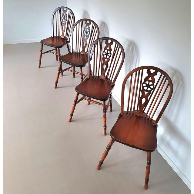 Wheelback Windsor Chairs, Set of 4 For Sale - Image 13 of 16