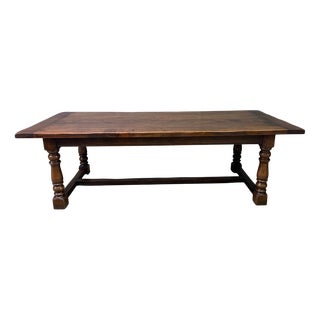 Large Oak Refectory Dining Table, 1920 For Sale