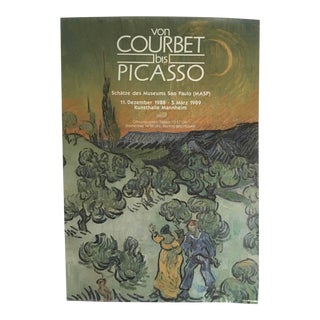 Vintage German "Von Courbet to Picasso: Treasures of the Museums of Sao Paulo" Exhibit Poster For Sale