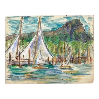 Grace Spongberg Hawaiian Diamond Head Landscape For Sale