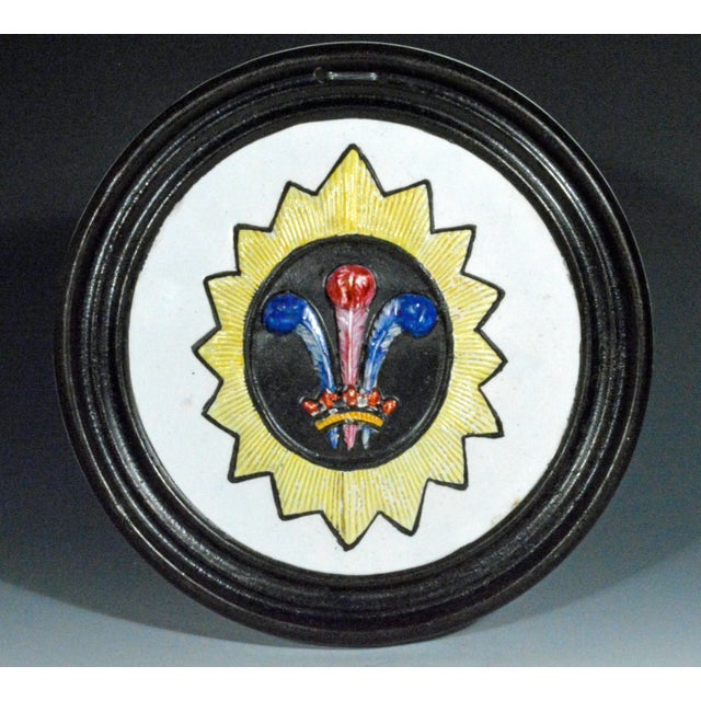 Prattware Prince of Wales Feathers Pearlware Pottery Plaques - A Pair For Sale - Image 4 of 4