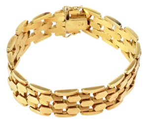 Mid 20th Century Flex Bar 18k Yellow Gold Link Bracelet