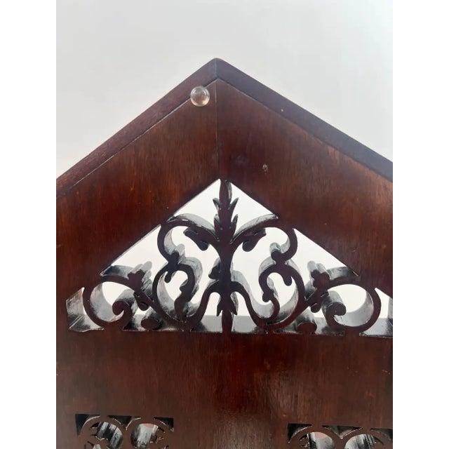 Antique English Gothic Revival Carved Oak Hall Chair With Pierced Tracery Back For Sale In New York - Image 6 of 12