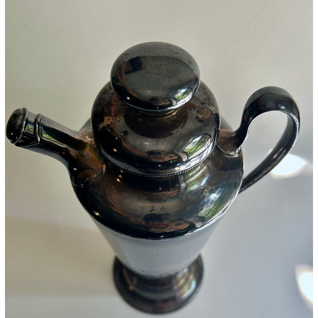 1920s 1920s Art Deco Meriden Silver Co. Handled Cocktail Pitcher For Sale - Image 5 of 18