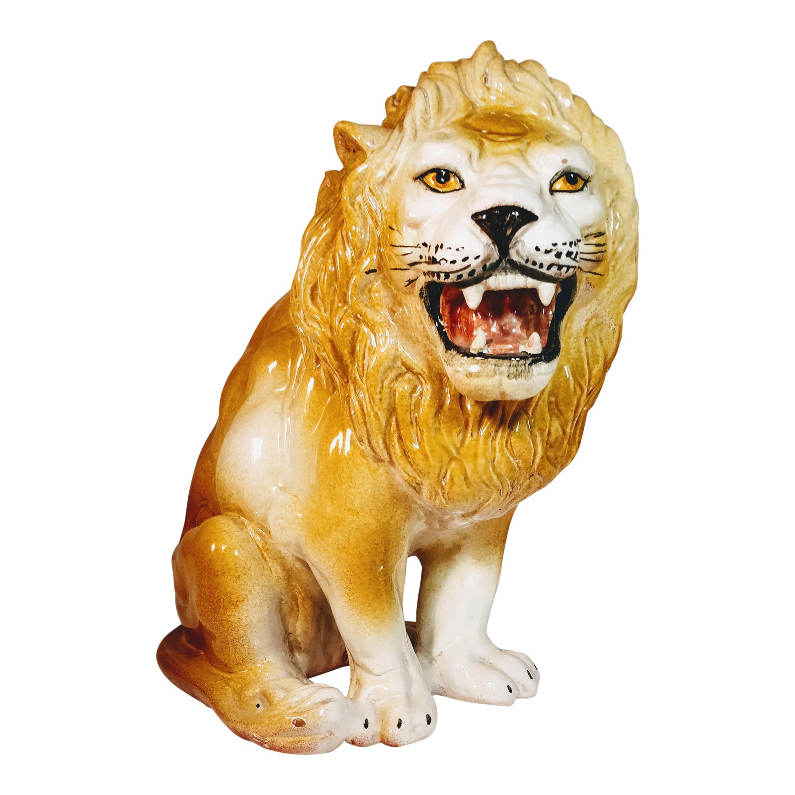 Vintage Italian Lion Figurine | Chairish
