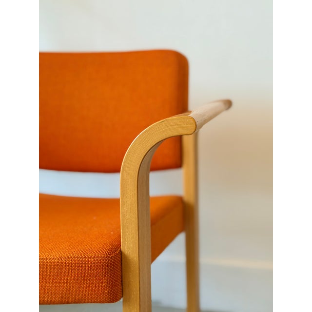 Mid-Century Modern Orange Stacking Armchairs by Rud Thygesen & Johnny Sørensen for Magnus Olesen, Denmark, 1970s, Set of 2 For Sale - Image 15 of 18