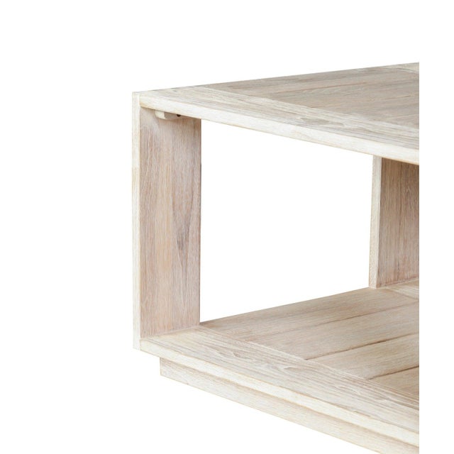 Imperial Grove Outdoor Solid Teak Wood, Natural Look End Table For Sale - Image 4 of 9
